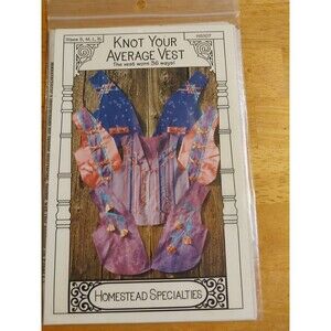 1997 UNCUT Homestead Specialties Sewing Applique Pattern "Knot Your Average Vest